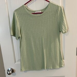Vintage America Sage Green Ribbed Tee